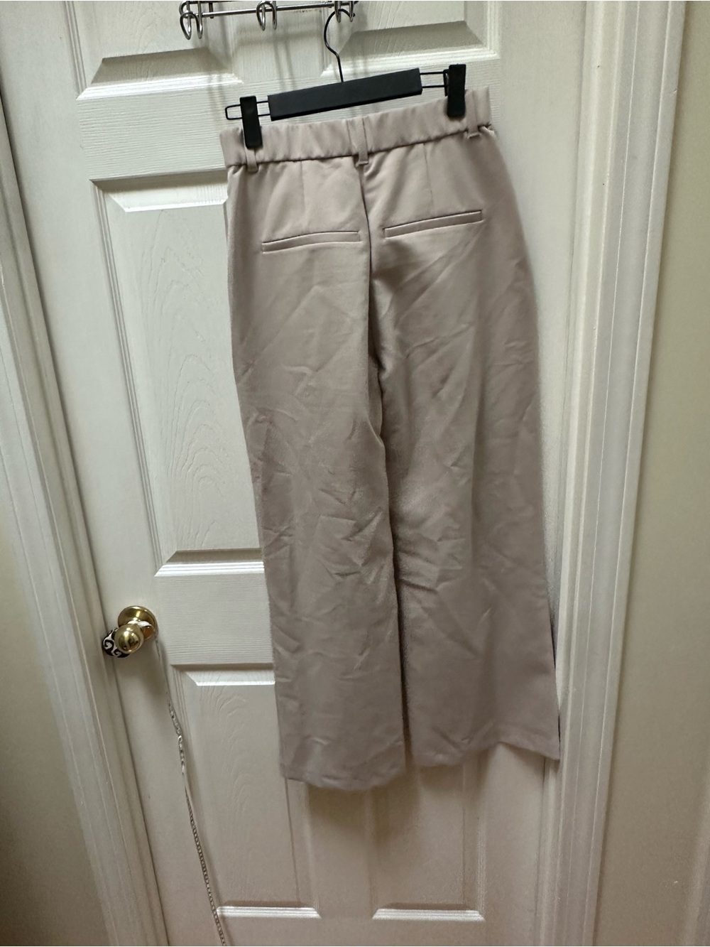 Abercrombie & Fitch A&F Sloane Tailored Wide Leg Pant tan beige 26 2 short curve - Picture 4 of 6